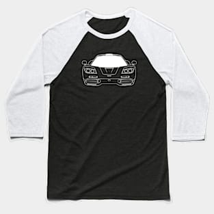 Mclaren F1 White Outline Baseball T-Shirt